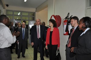 IU delegation members tour Moi Teaching and Referral Hospital. 