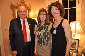 IU President Michael McRobbie and First Lady Laurie McRobbie with 2012 IU graduate and current Luce Scholar Tarlie Townsend. 