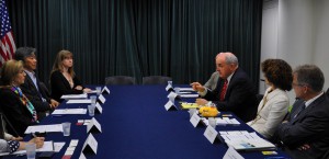 IU President McRobbie meets with Caroline Kennedy, U.S. Ambassador to Japan. 