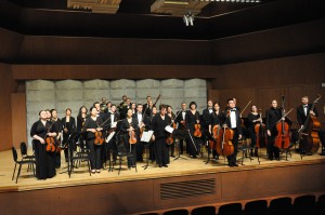 The Indiana University Chamber Orchestra performs at Seoul National University. 
