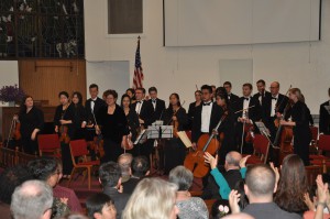 Members of the IU Chamber Orchestra perform at U.S. Garrison Yongsan, the headquarters for the U.S. military in Korea. 
