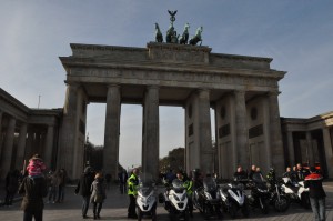 Berlin's Brandenburg Gate, one of Germany's best-known landmarks. 