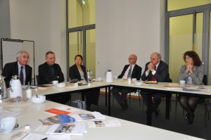 Members of the IU delegation meet with senior officials at Humboldt University. 