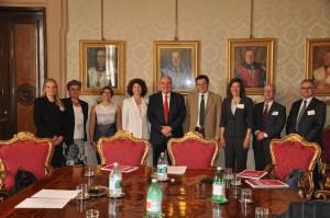 IU was among the first U.S. universities to establish a study abroad program at the University of Bologna. Delegations from both schools met on Friday to praise the program, which is celebrating its 50th anniversary, and explore the possibility of further exchanges of students and faculty. 