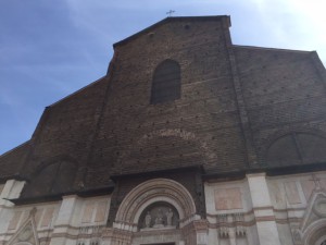 The Basilica of San Petronio, the main church of Bologna. 