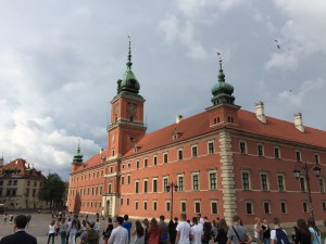 The restored Royal Castle at the entrance to Old Town Warsaw.