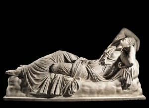 Arianna dormiente, a classical Roman sculpture, is one of the works from the Uffizi Gallery in Florence, Italy, that will be digitized in 3-D.