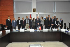 Members of the IU delegation meet with faculty at TOBB University of Economics and Technology. 